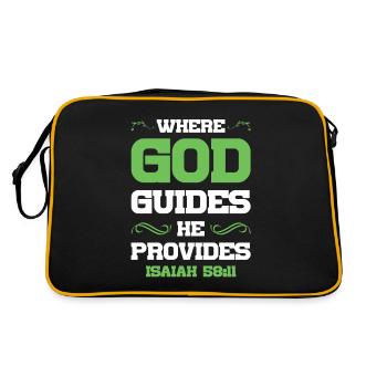 Dieu dirige la Bible - Sac Retro - noir/or - Dos