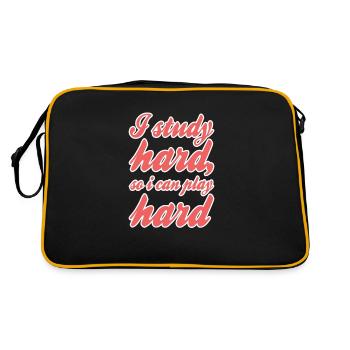 Study Saying - Retro Bag - black/gold - Back