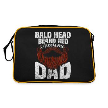 Being Bald Bald Guy With A Beard Bald Dad - Retro Bag - black/gold - Back