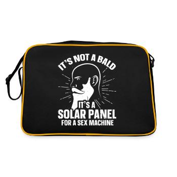 Being Bald Bald Guy With A Beard Bald Dad - Retro Tasche - Schwarz/Gold - Hinten