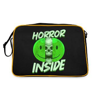 Zombie Horror Horrorfilm Filmfestival + Halloween - Retro Tasche - Schwarz/Gold - Hinten