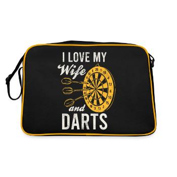 Fléchettes Sport Club, Jeu de fléchettes, Fléchettes Arrow Sport - Sac Retro - noir/or - Dos