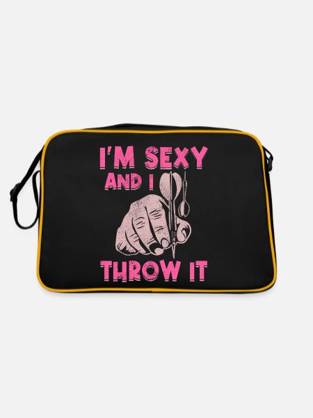 Darts Sports Club, Dartboard, Arrow Sport Darts - Retro Bag - black/gold - Back