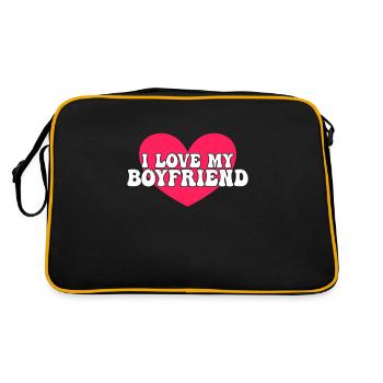 J’aime mon petit ami - Sac Retro - noir/or - Dos