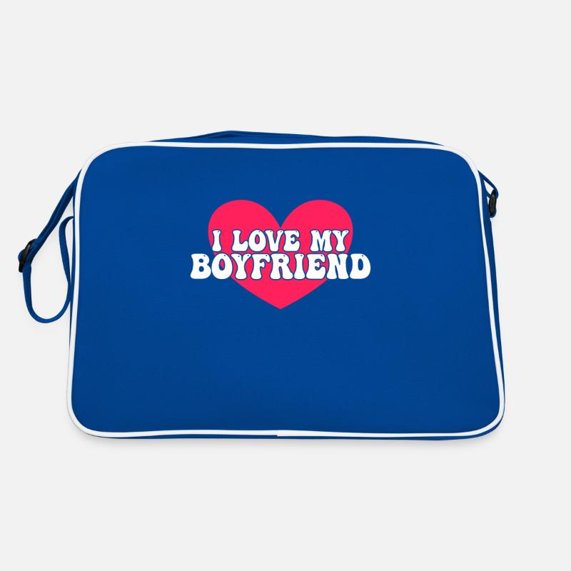 Ich liebe meinen Freund Retro Tasche