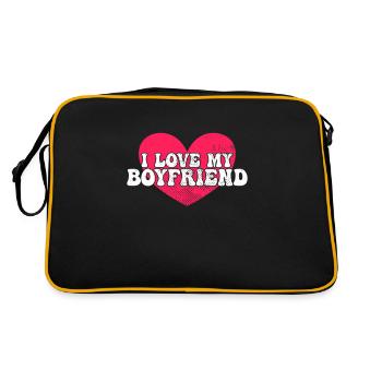 J’aime mon petit ami - Sac Retro - noir/or - Dos
