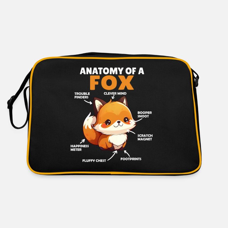 Cute Fox Explanation Anatomy of a Fox Retro Bag