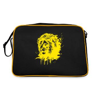Lion Lion's Head - Retro Bag - black/gold - Back