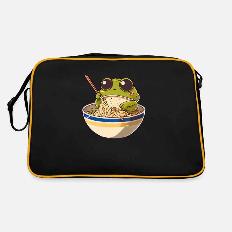 Mais d’abord ramen douce grenouille mange ramen ramen Sac Retro