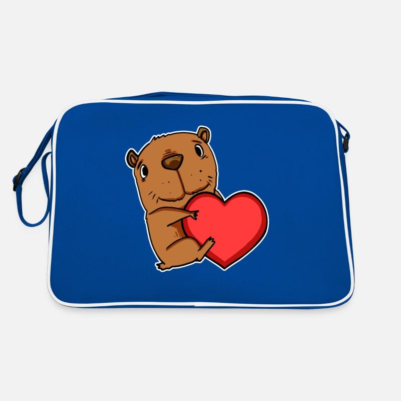 Motif de cœur Capybara capybara Sac Retro