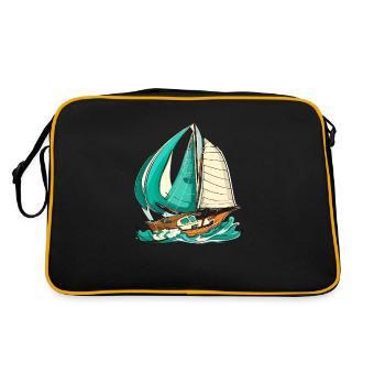Bateau voilier voile - Sac Retro - noir/or - Dos