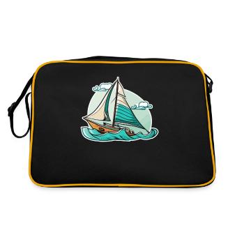 Bateau voilier voile - Sac Retro - noir/or - Dos