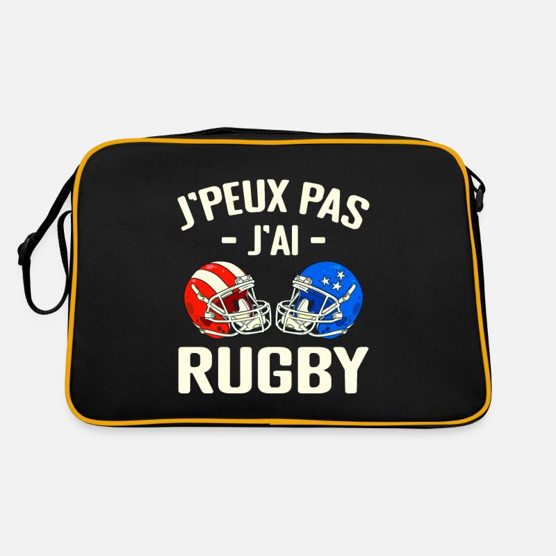 J'peux Pas J'ai Rugby - Sac Retro - noir/or