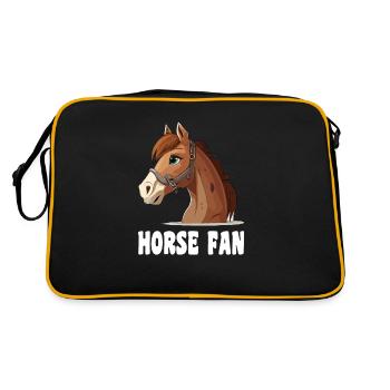 Style de bande dessinée de cheval - Sac Retro - noir/or - Dos