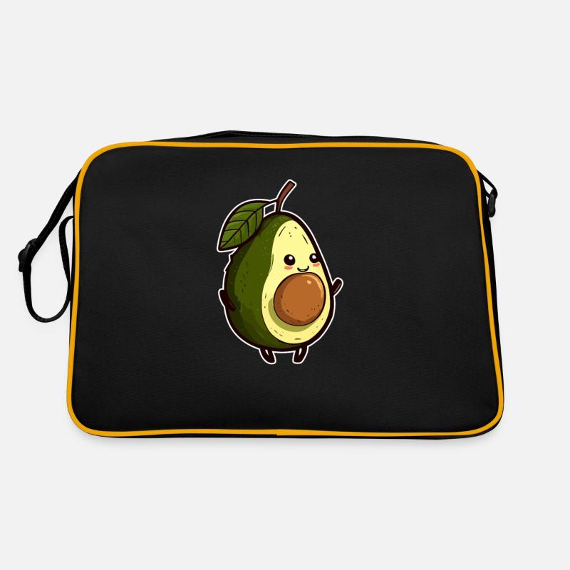 Avocado - Retro Tasche - Schwarz/Gold