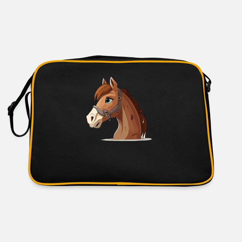 Style de bande dessinée de cheval Sac Retro