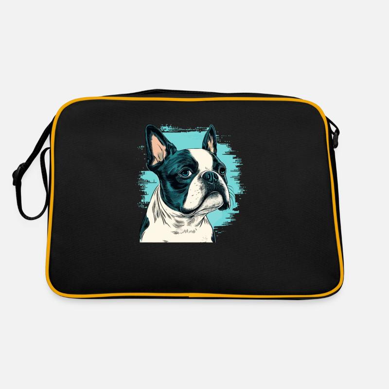 Style de bande dessinée Boston terrier Sac Retro