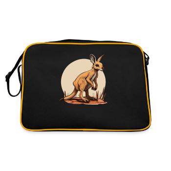 Style de bande dessinée kangourou - Sac Retro - noir/or - Dos