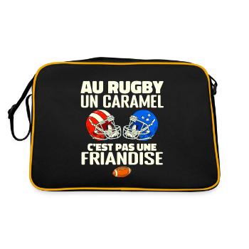 Au Rugby Un Caramel C'est Pas Une Friandise. rugby - Sac Retro - noir/or - Dos