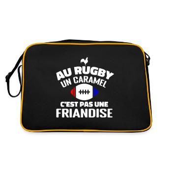Au Rugby Un Caramel C'est Pas Une Friandise, rugby - Sac Retro - noir/or - Dos