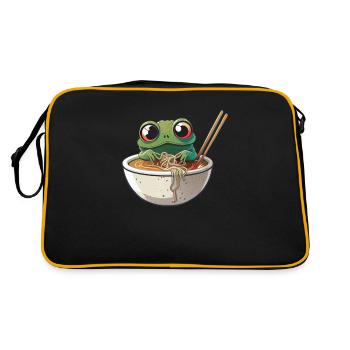 Mais d’abord ramen douce grenouille mange ramen ramen - Sac Retro - noir/or - Dos
