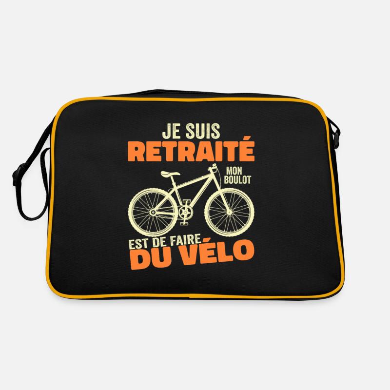Je Suis Retraité | Retraité Cycliste | Cyclisme - Sac Retro - noir/or