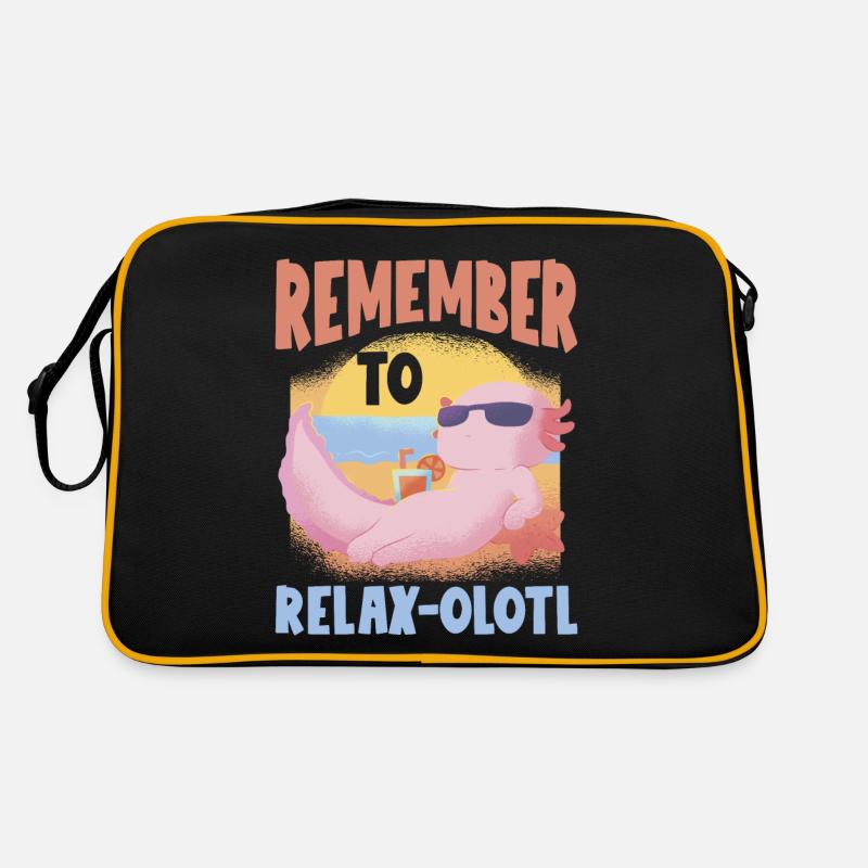 Relaxolotl Axolotl amoureux doux animaux relax Sac Retro