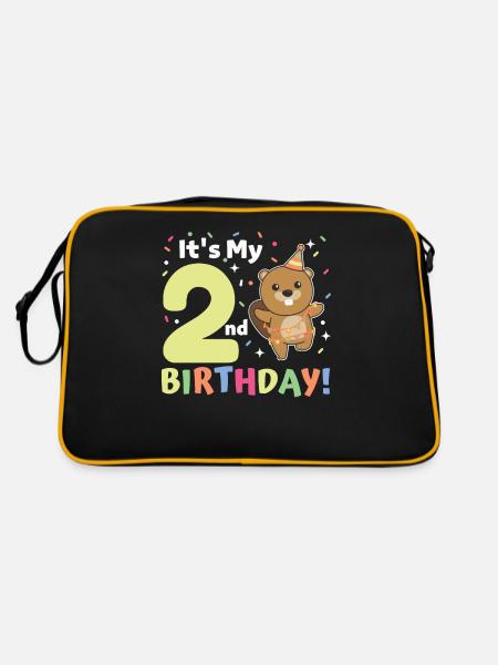 Castor pour 2e anniversaire Enfants de deux ans - Sac Retro - noir/or - Dos