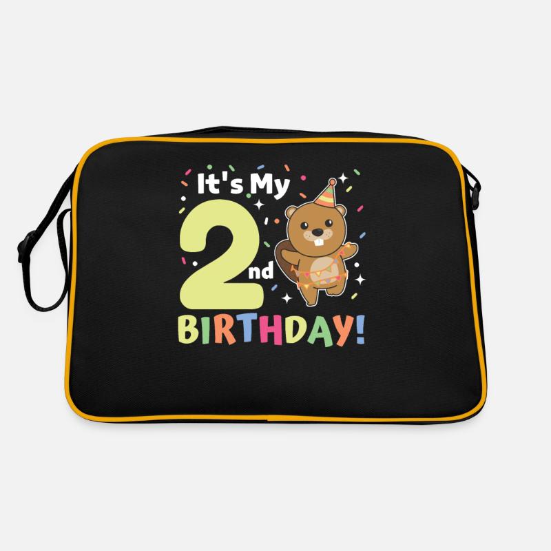 Castor pour 2e anniversaire Enfants de deux ans Sac Retro