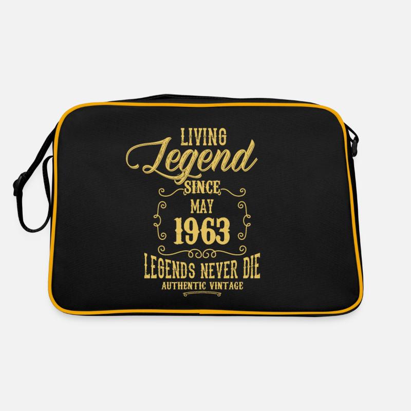 Living Legend since May 1963 - Retro Tasche - Schwarz/Gold