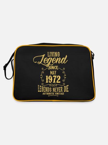 Living Legend since May 1972 - Retro Bag - black/gold - Back