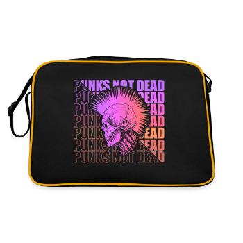 Punk Rock Pogo Anarchie Punks Punk Rocker Punk - Retro Tasche - Schwarz/Gold - Hinten