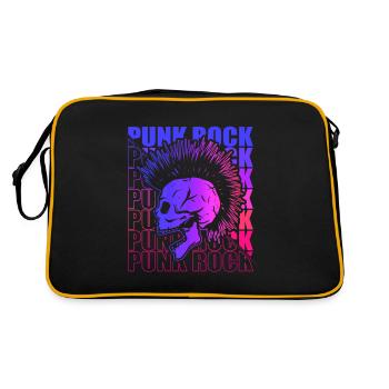 Punk Rock Pogo Anarchie Punks Punk Rocker Punk - Retro Tasche - Schwarz/Gold - Hinten