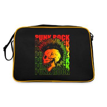 Punk Rock Pogo Anarchie Punks Punk Rocker Punk - Retro Tasche - Schwarz/Gold - Hinten