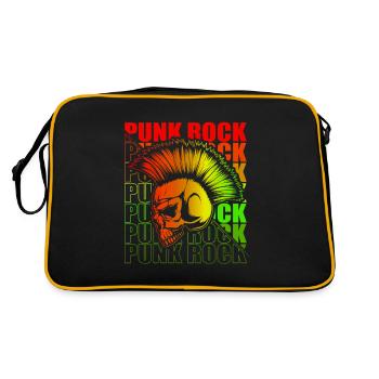 Punk Rock Pogo Anarchie Punks Punk Rocker Punk - Retro Tasche - Schwarz/Gold - Hinten