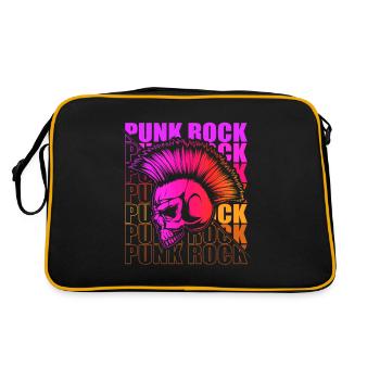 Punk Rock Pogo Anarchie Punks Punk Rocker Punk - Retro Tasche - Schwarz/Gold - Hinten