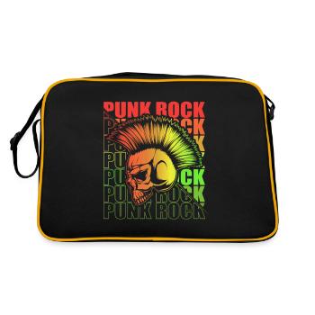 Punk Rock Pogo Anarchie Punks Punk Rocker Punk - Retro Tasche - Schwarz/Gold - Hinten