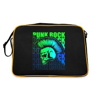 Punk Rock Pogo Anarchie Punks Punk Rocker Punk - Retro Tasche - Schwarz/Gold - Hinten