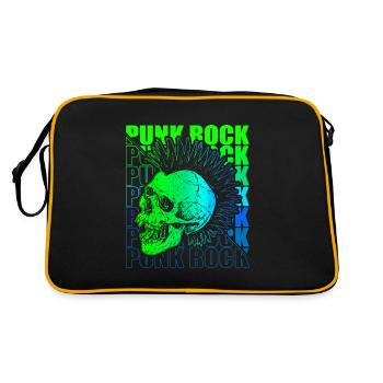 Punk Rock Pogo Anarchie Punks Punk Rocker Punk - Retro Tasche - Schwarz/Gold - Hinten