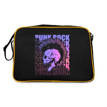 Punk Rock Pogo Anarchie Punks Punk Rocker Punk - Retro Tasche - Schwarz/Gold - Hinten