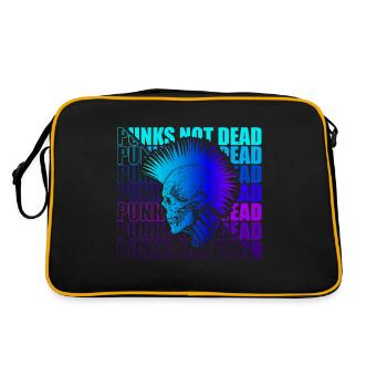 Punk Rock Pogo Anarchie Punks Punk Rocker Punk - Retro Tasche - Schwarz/Gold - Hinten