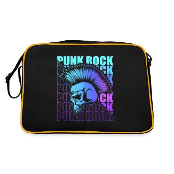 Punk Rock Pogo Anarchie Punks Punk Rocker Punk - Retro Tasche - Schwarz/Gold - Hinten