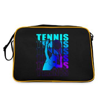 Vêtements de tennis pour joueuses de tennis filles - Sac Retro - noir/or - Dos