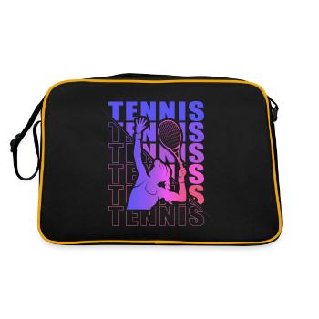 Vêtements de tennis pour joueuses de tennis filles - Sac Retro - noir/or - Dos