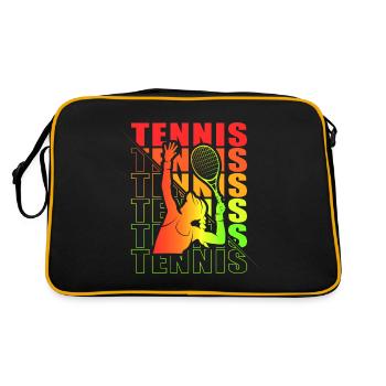 Vêtements de tennis pour joueuses de tennis filles - Sac Retro - noir/or - Dos