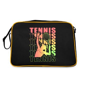 Vêtements de tennis pour joueuses de tennis filles - Sac Retro - noir/or - Dos