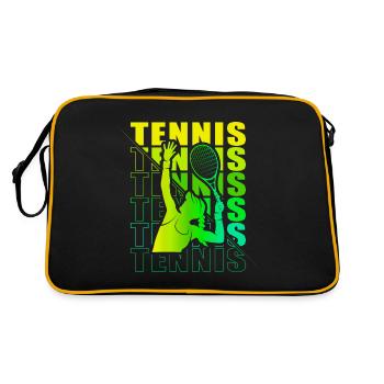Vêtements de tennis pour joueuses de tennis filles - Sac Retro - noir/or - Dos