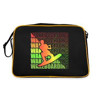 Wakeboard Wakeboarder Wakeboarding Freestyle DNA - Sac Retro - noir/or - Dos