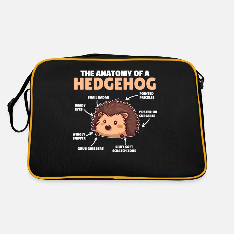 cute hedgehog explanation Anatomy of a Hedgehogs Retro Bag