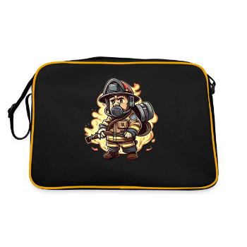Style Fireman Cartoon - Sac Retro - noir/or - Dos